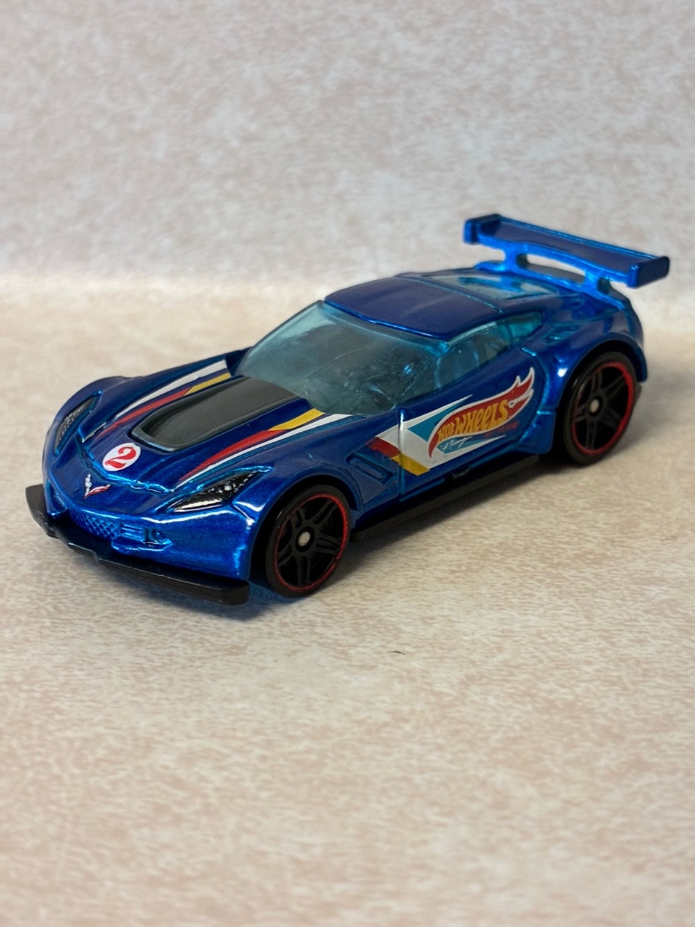 #2 Hot Wheels Chevrolet Corvette C7.R Blue/Black Diecast Race Team